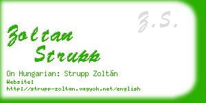 zoltan strupp business card